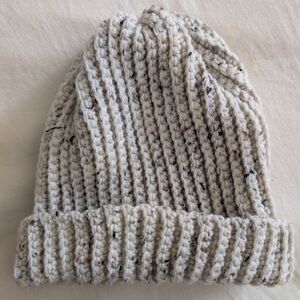 Knit Speckled Beanie - Oatmeal